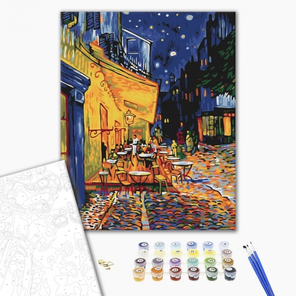 Картина по номерам Ночное кафе в Арле. Ван Гог BS51338 40x50 см Brushme 