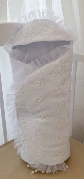 Конверт для новонароджених унісекс Бетіс Перлина 34х70 см білий 27076481 