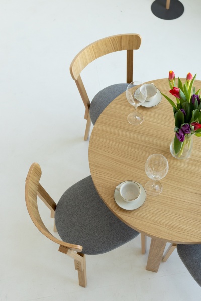 Стул обеденный Scandi Soft 800х480х440 мм серый / дуб