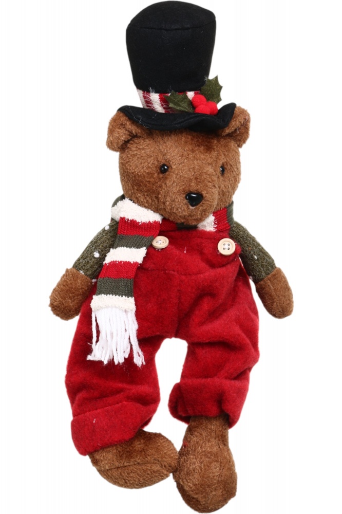 Декорация новогодняя Мишка Тедди что сидит в ассортименте LF2228049AB 50 см