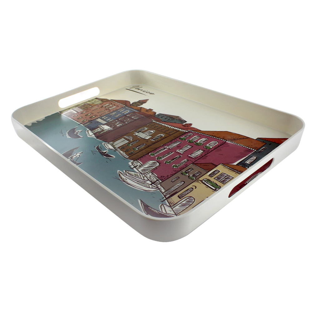 Поднос Arino Venice Hygge 38,7x29x3,7 см прямоугольный 74657