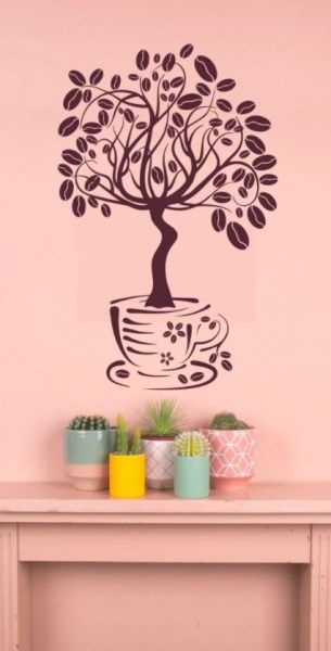 Декоративна наліпка Zatarga Дерево кава Z180027 43x70 см