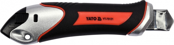 Нож строительный YATO с выдвижным лезвием с отломными сегментами 18 мм YT-75121