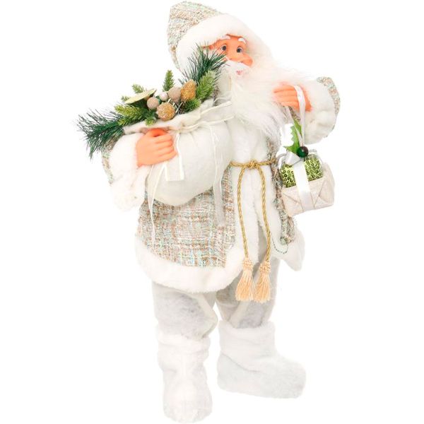 Фигура Дед Мороз S17197В 60 см бело-салатовый