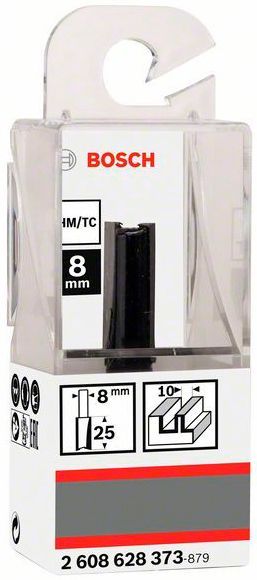 Фреза пазовая концевая цилиндрическая Bosch 10/25/56 ММ, ХВ. 8ММ 2608628373