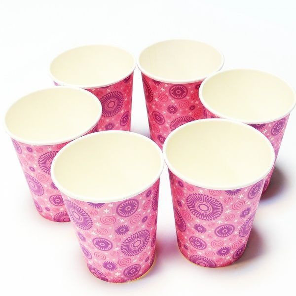 Стакан бумажный Party House розовый 6 шт.