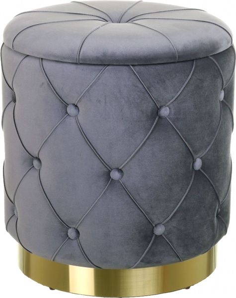 Сундук-пуф Louis 40х40х44 см серый 