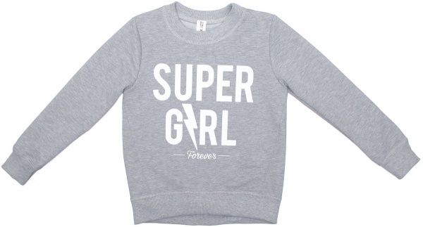 Свитшот Маленькие люди 10 р.158 серый меланж 