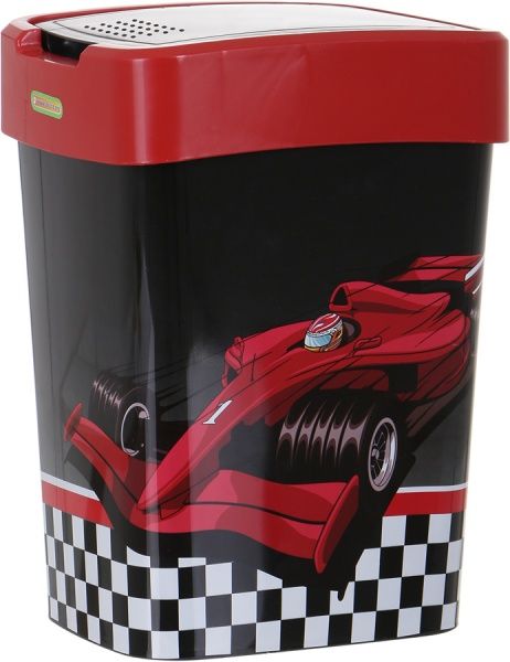 Контейнер для сміття Алеана Алеана Ралли 10 л чорний/червоний 121066