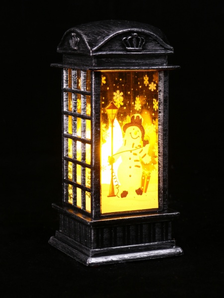 Фонарь декоративный телефонная будка XFD-3132 светодиодная (LED) 11 см 