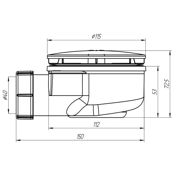 Сифон для душових піддонів Ani Plast E350C 1 1/2