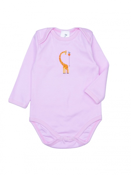 Боди детское для девочки Bambinelli Жираф с шариком р.74 розовый 