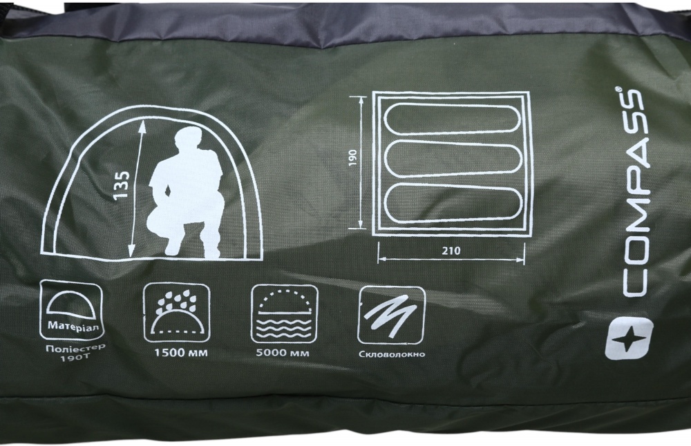 Намет кемпінговий Compass DT-2202 автоматичний 210*190*135см