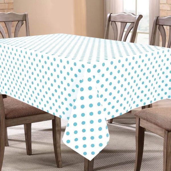 Скатерть 37070 150x175 см белый с бирюзовым Yaroslav Home 