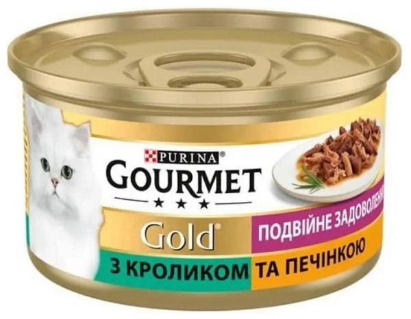 Корм Gourmet Gold с кроликом и печенью 85 г