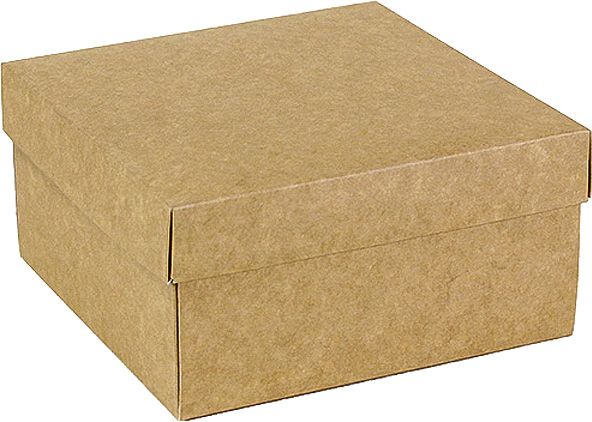 Коробка подарункова квадратна Soul 14х14х7 см крафтова