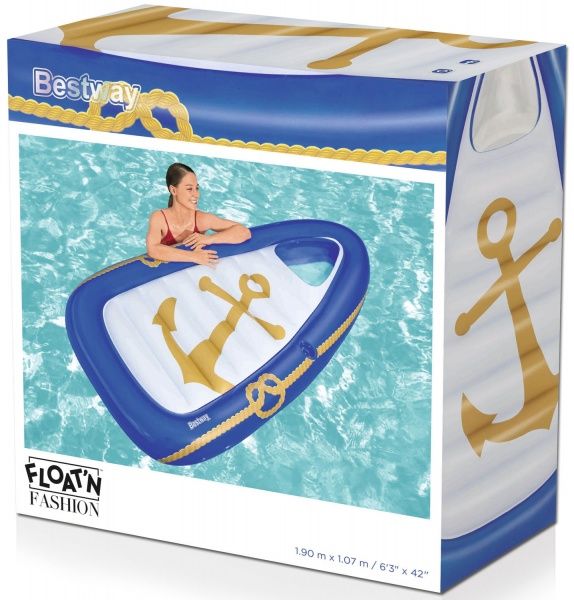 Матрас надувной Bestway Морской рай 190хбелый/синий