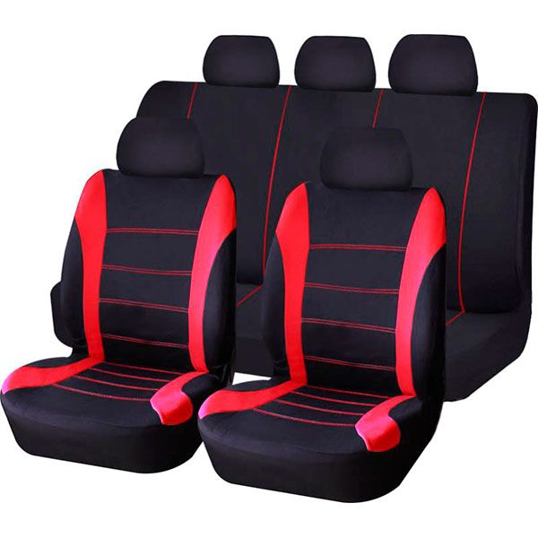 Комплект чохлів на сидіння універсал Auto Assistance TY1842-2 чорний із червоним