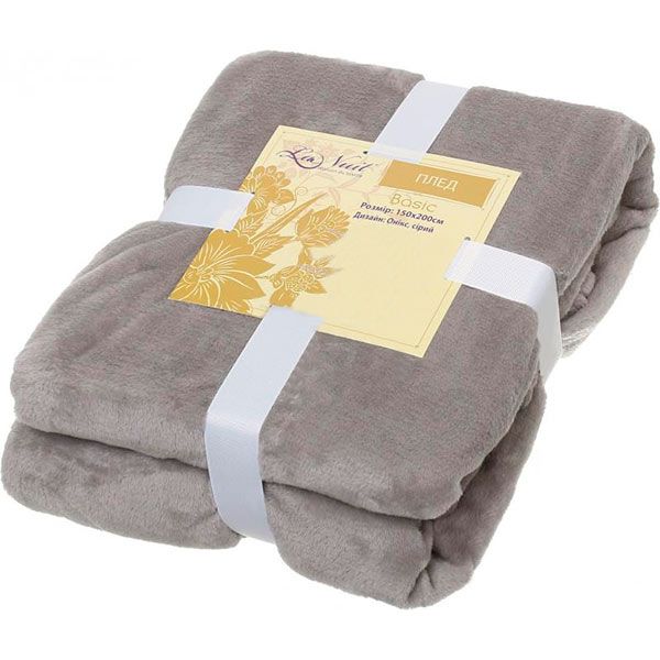 Плед La Nuit Basic Оникс серый 150x200 см