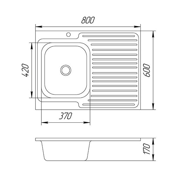 Мийка для кухні Family z6836R D 