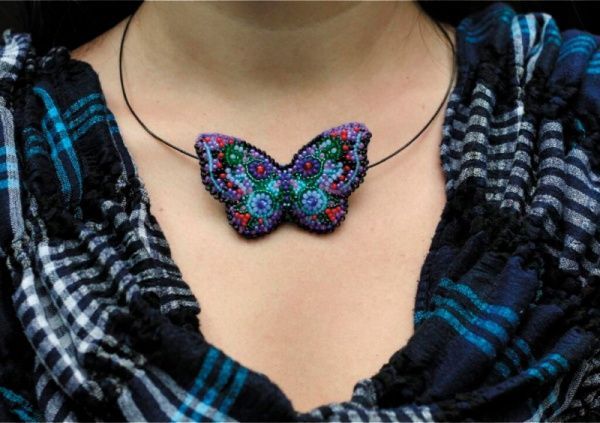 Прикраса для вишивання бісером Метелик AD-001 70x40 мм Абрис Арт