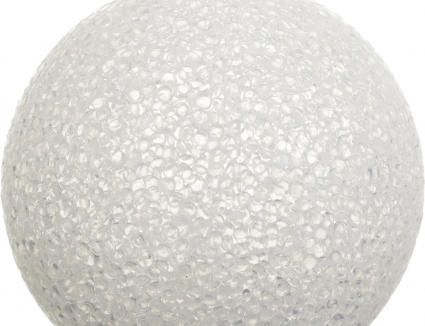 Декоративна фігура у формі кулі білого кольору вбудований світлодіод (LED) 10 см 