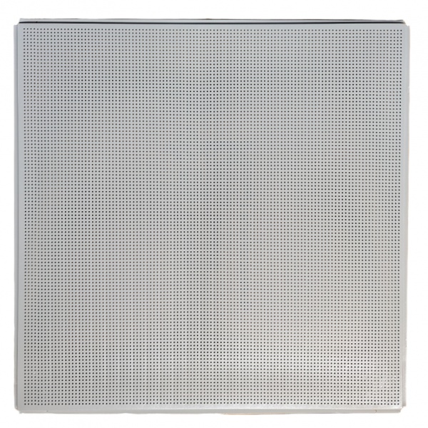 Плита підвісної стелі КЗС перф.д.1,8 мм Tegular сіра RAL 9006 600х600х10 мм 