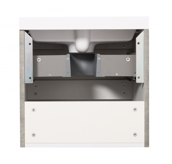 Тумба підвісна Aqua Rodos Vista сірий мармур з умивальником Ваr 50 см