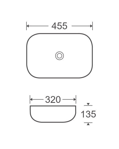 Умывальник Mixxen Thomas белый-мрамор 45,5x32x13,5см MXWE0823CU