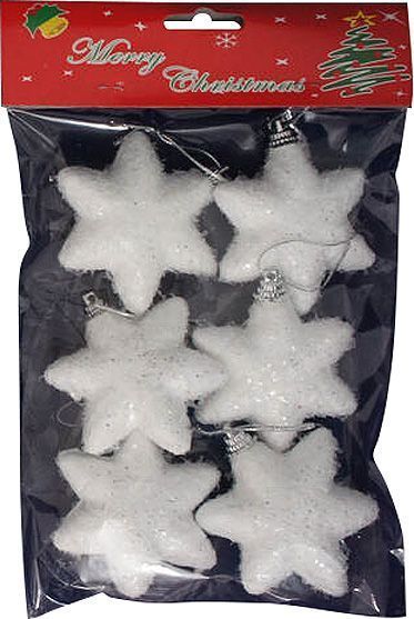 Набор елочных игрушек Звезды d70 мм 6 шт./уп. 