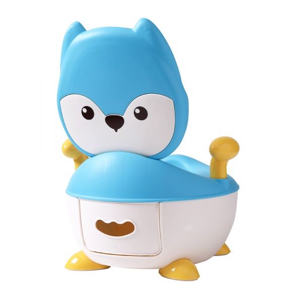 Горшок детский Babyhood Лисица с полиуретановым кольцом BH-113FB голубой