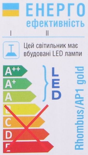 Бра Victoria Lighting LED 1x18 Вт золото Rhombus/AP1 gold 