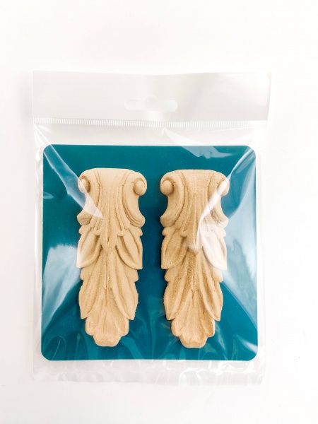 Декоративная панель деревянная кронштейн 1 шт., CB.07.40 39х100x13 мм 