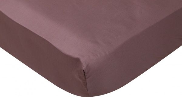 Простынь на резинке Mono brown D 180x200 см коричневый La Nuit 