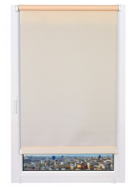 Ролета мини Delfa Лен 48x160 см абрикосовая 