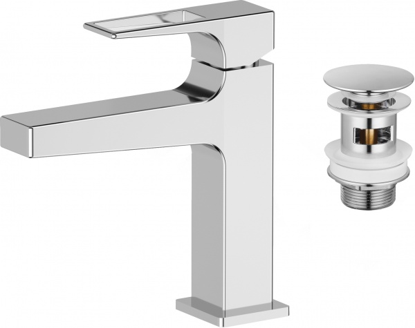 Смеситель для умывальника Aqua Rodos 90873 SHARP хром