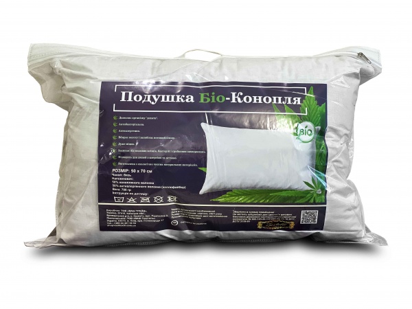 Подушка Био-Конопля Zastelli 50x70 см белый