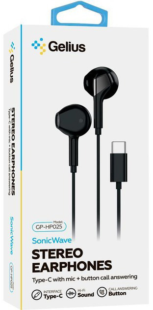 Навушники Gelius SonicWave GP-HP025 black (00000098311)