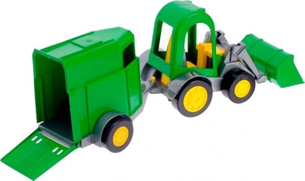 Трактор-навантажувач Wader багги з причепом