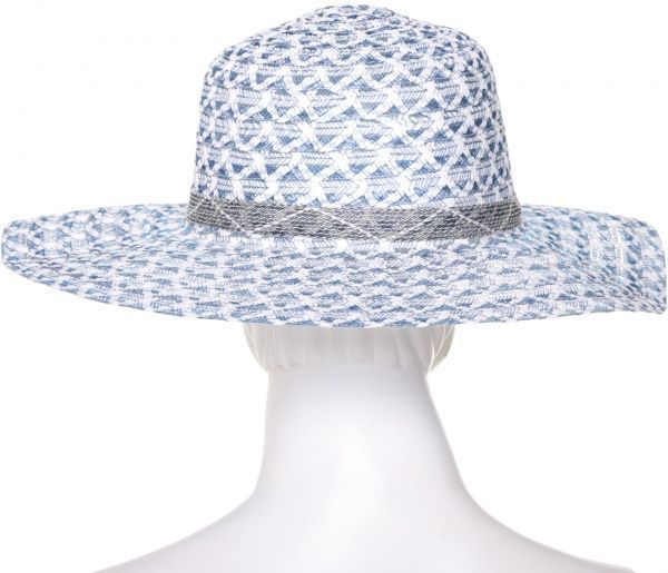 Шляпа one size голубой с белым