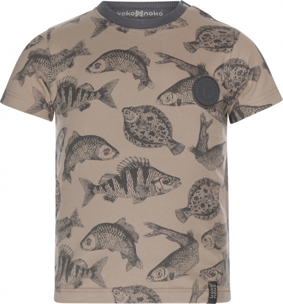 Футболка для мальчиков Koko Noko р.80 песочный T46886-37 