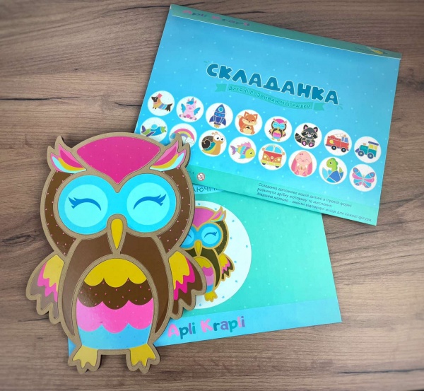 Пазл-мозаїка Apli Krapli Складанка Сова СК-05