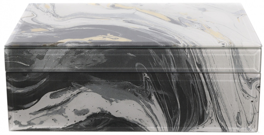 Шкатулка для украшений Jeanne 26x18x9,5 см серый мрамор