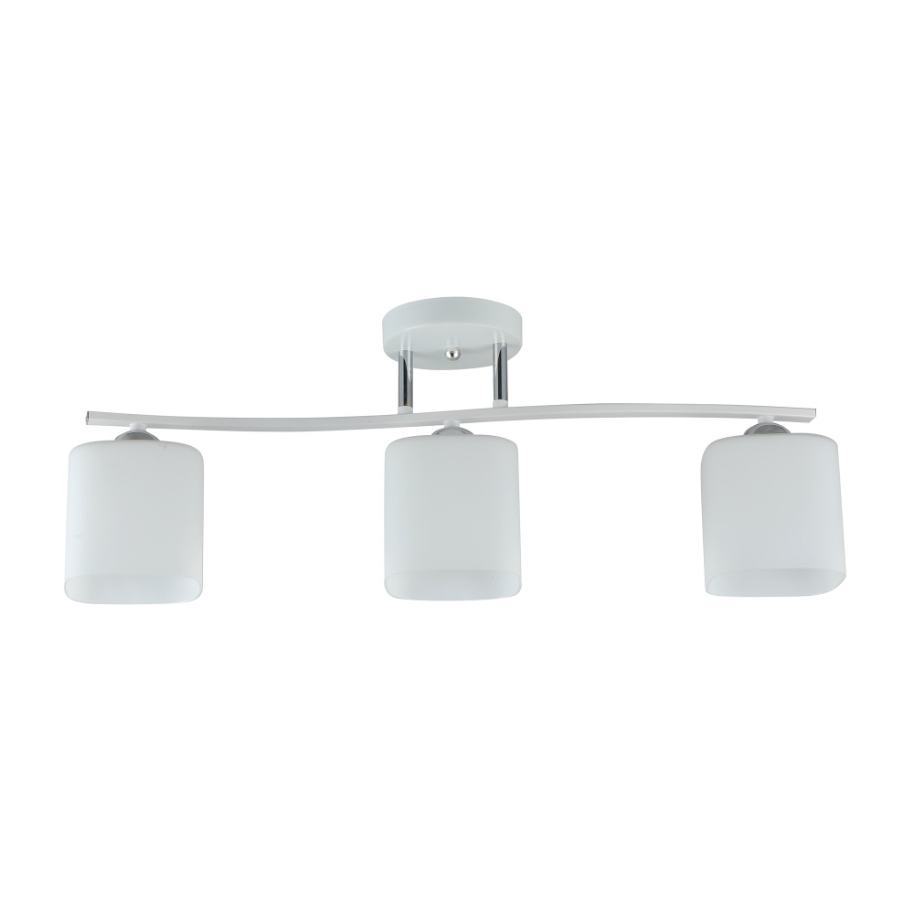 Люстра Miorro Calista 630х110х220 мм металл/стекло 3x40 Вт E27 белый/хром 51-311-114