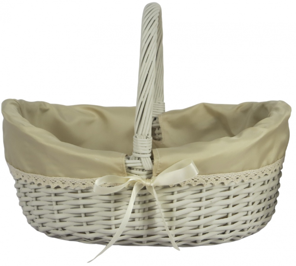 Кошик плетений з текстилем 36х28х12/16/28 см Basket25-9-1