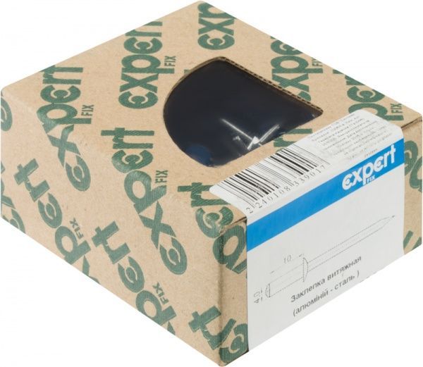 Заклепка витяжна 4х10 мм синій RAL 5005 вага EXPERT FIX