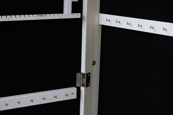 Підлогове дзеркало із секцією для зберігання аксесуарів 3600x12300 мм білий 