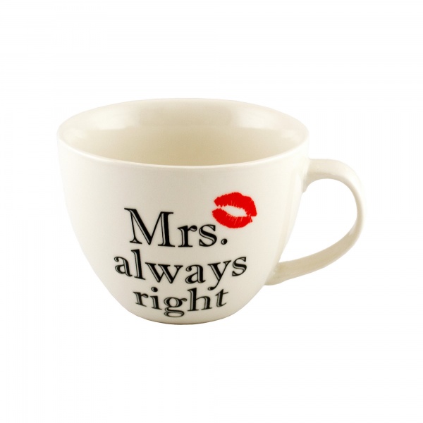Чашка Mrs. always right 520 мл 21-279-084 Keramia