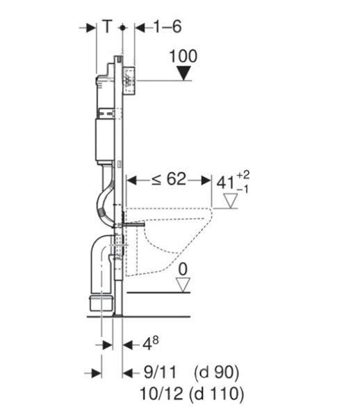 Інсталяція для унітаза Geberit DuofixBasic 458.103.00.1