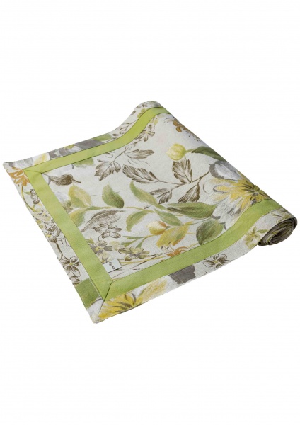 Дорожка (раннер) Цветок зеленый 40x140 см La Nuit 